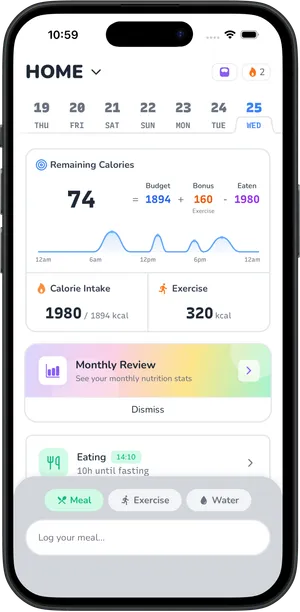 CaloriePaper app screenshot