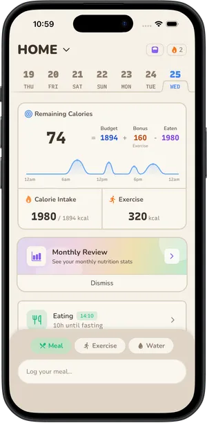 CaloriePaper app screenshot